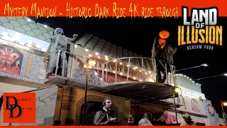 Mystery Mansion at Land of Illusion - historic carnival dark ride 4K ride through (Middletown, OH.)