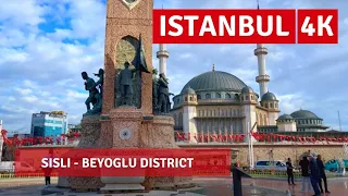 Istanbul Walking Tour In Famous Districts 8 December 2021 |4k UHD 60fps