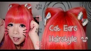 Easy Cat Ears Hairstyle Tutorial o(=^・ω・^=)o