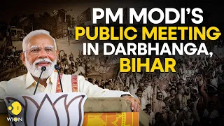 PM Modi LIVE: PM Modi's public meeting in Darbhanga, Bihar | Lok Sabha Election 2024 | WION LIVE