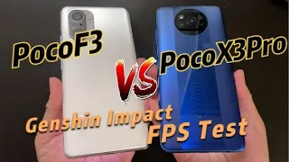 Poco F3 (Xiaomi 11X) vs Poco X3 Pro Genshin Impact Gaming FPS Test | Snapdragon 860 vs 870