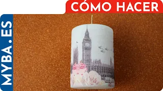 Cómo decorar velas con servilletas de decoupage: Barniz decoupage no inflamable.