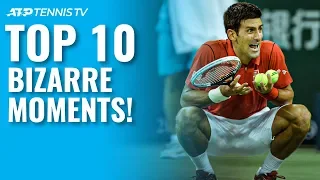 Top 10 Bizarre ATP Tennis Moments!