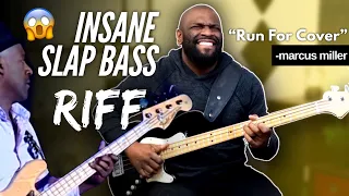 "Run For Cover" Insane Marcus Miller 😱  Slap Riff Breakdown (4 steps)