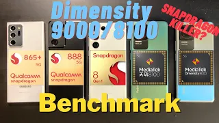 Snapdragon Killer? MTK Dimensity 9000/8100 Benchmark vs 865+ 888 8Gen1
