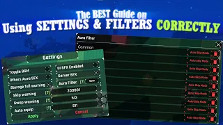 The BEST guide on how to use settings and filters correctly! | Sol's RNG