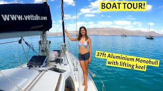 Boat Tour: 37ft Aluminium Monohull (French design with a lifting keel): Chuffed Adventures S5Ep31