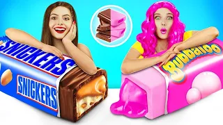 Desafio Alimentar: Chiclete VS Chocolate! | Batalha de Bolhas de Chiclete por RATATA CHALLENGE