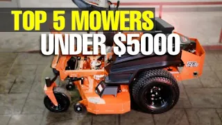 TOP 5 zero-turn MOWERS under $5,000 in 2021