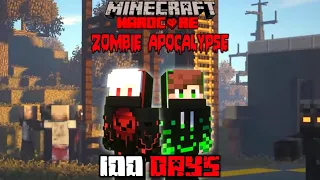 We Survived 100 Days in ZOMBIE APOCALYPSE In Minecraft Hardcore..!!