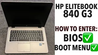 HP Elitebook 840 G3 - How To Enter Bios (UEFI) Settings & Boot Menu Options