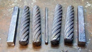 Dagger blade   Damascus of the cable