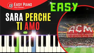 Sarà perché ti amo - Ricchi e Poveri I Piano Tutorial for Beginners I Easy Sheet Music PDF I SLOW