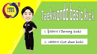 Taekwondo Basic kick (Turning kick , cut down kick)