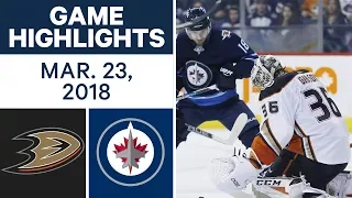 NHL Game Highlights | Ducks vs. Jets - Mar. 23, 2018