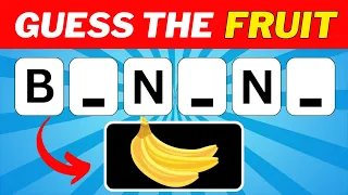 Can You Guess the Fruits Without Vowels? 🍓✅| Easy, Medium, Hard, Impossible