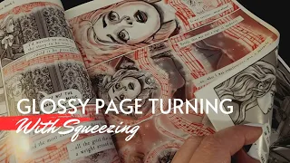 ❤️ Glossy Page Turning with Squeezing ASMR - Ft. Becky Laff 's Amazing Graphic Novel - No Talking