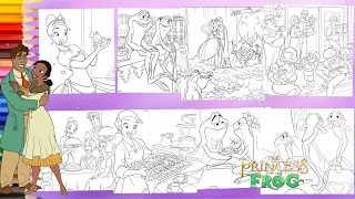 Coloring Disney Princess and the Frog - Princess Tiana Compilation Coloring Pages