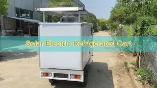 Solar Panel Electric Refrigeration Food Cart,Ice Cream Cart With Freezer Box