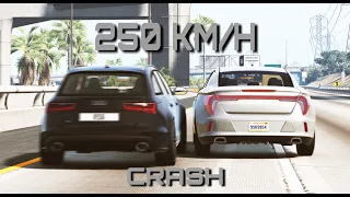 Audi RS6 Crash at 250 KM/H | BeamNG.drive Movie