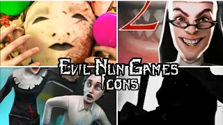 Evolution of Evil Nun Game Icons(2018-2023)