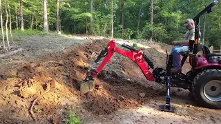 TYM T25 Tractor Backhoe Digging! Real Work