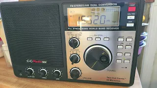 C Crane CCRadiosw on Radio exterior Espana on 15520 kHz Shortwave on telescopic antenna