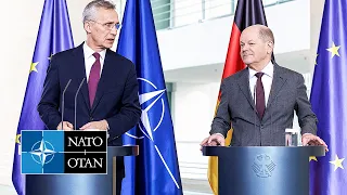 NATO Secretary General with the Chancellor of Germany 🇩🇪 Olaf Scholz, 26 APR 2024