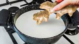 Simply add ginger root to boiling milk! You will be amazed! 5 minute recipe