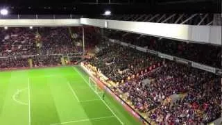 Young Boys fans at Anfield 22.11.12