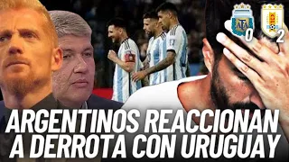 ARGENTINOS REACCIONAN A LA DERROTA DE SU SELECCION FRENTE AL URUGUAY DE BIELSA