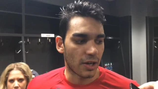 Red Wings' Andreas Athanasiou talks about career game