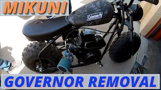 Coleman CT200 EX minibike / Mikuni carburetor / governor removal