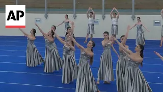 Dancers rehearse ahead of flame lighting ceremony for Paris Olympics 2024