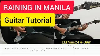 RAINING IN MANILA Lola Amour Guitar Tutorial