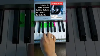 Bloody Mary - Wednesday Addams // Lady Gaga - (PIANO TUTORIAL) EASY Piano Fácil Con Números