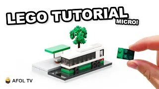 LEGO Micro City Bus Stop! (Tutorial)