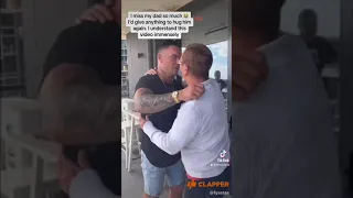 I am ugly crying. Man is reunited with father. Beautiful moment. Surprise visit from dad