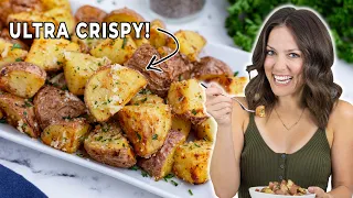 Air Fryer Roasted Potatoes (Parmesan & Garlic)