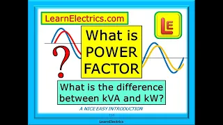 WHAT IS POWER FACTOR OR PF – WHAT DOES kVA MEAN – WHY ARE kW DIFFERENT TO kVA – WITH WORKED EXAMPLES