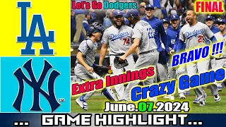 Dodgers vs. Yankees (06/07/24) FULL GAME (Extra Innings) Highlights | MLB Season 2024