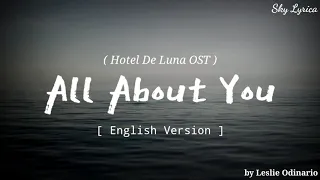 Taeyeon - All About You [Hotel Del Luna OST] _ ( English Cover by Leslie  Odinario ) LYRICS