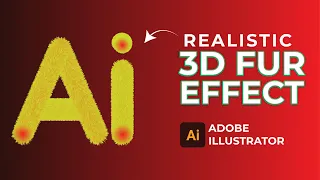 How to Create a Realistic 3D Fur Effect in Adobe Illustrator CC Tutorial | Illustrator Design