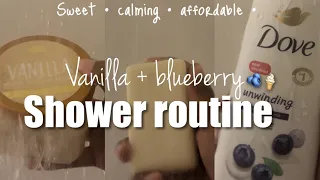 2024 upgrade shower routine || vanilla + blueberry || 🫐🍦|| shaayyy’s world ||