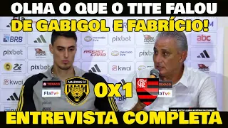 ENTREVISTA DO TÉCNICO TITE! AMAZONAS 0x1 FLAMENGO COPA DO BRASIL.