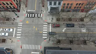 Drone footage shows empty Ann Arbor during COVID-19 outbreak