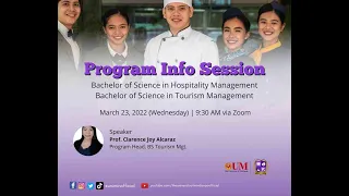 UM INFO SESSION | BS Hospitality Management & BS Tourism Management