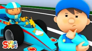 Raina's Race Car Is Super Messy! | Carl's Car Wash | Cartoons For Kids