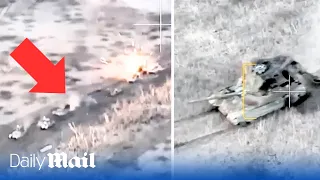 Huge Russian armoured attack on Tonenke destroyed by Ukrainian paratroopers