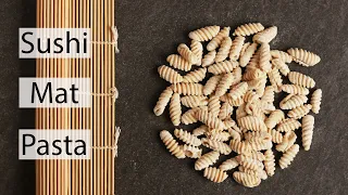 Cavatelli with Mushroom Sauce (or How to Make Pasta with a Sushi Mat)